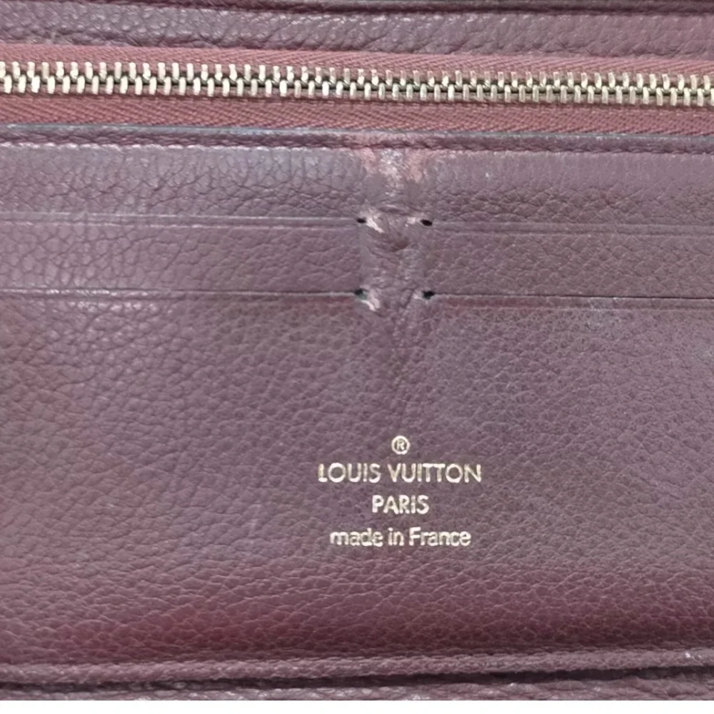 Louis Vuitton Empreinte Zippy Wallet Burgundy Monogram Leather Zip Around Clutch - Picture 5 of 17